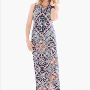 Chico’s Fancy Feather Medallion Maxi Dress